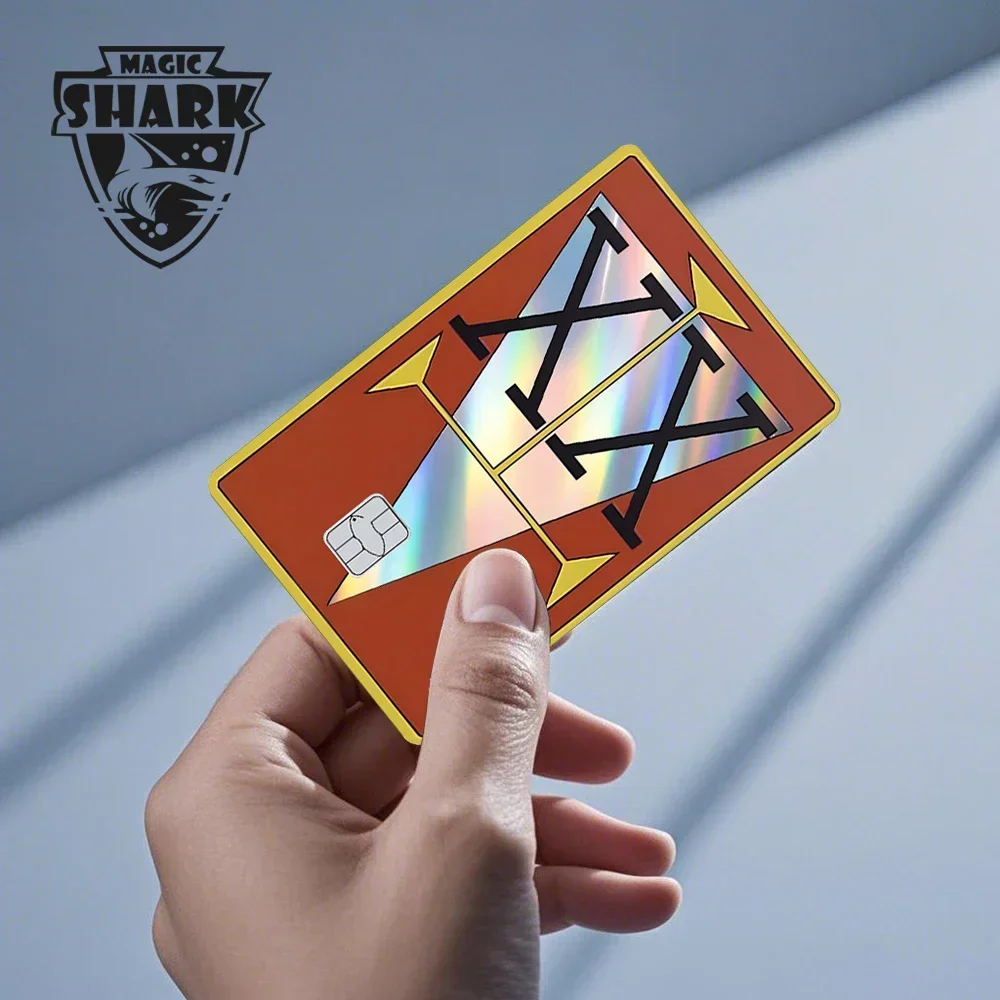 Magic Shark Mcloving Spider Anime Shinny Laser Holographic Matte Skin Film Aufkleber für Debit Bank Kreditkarte