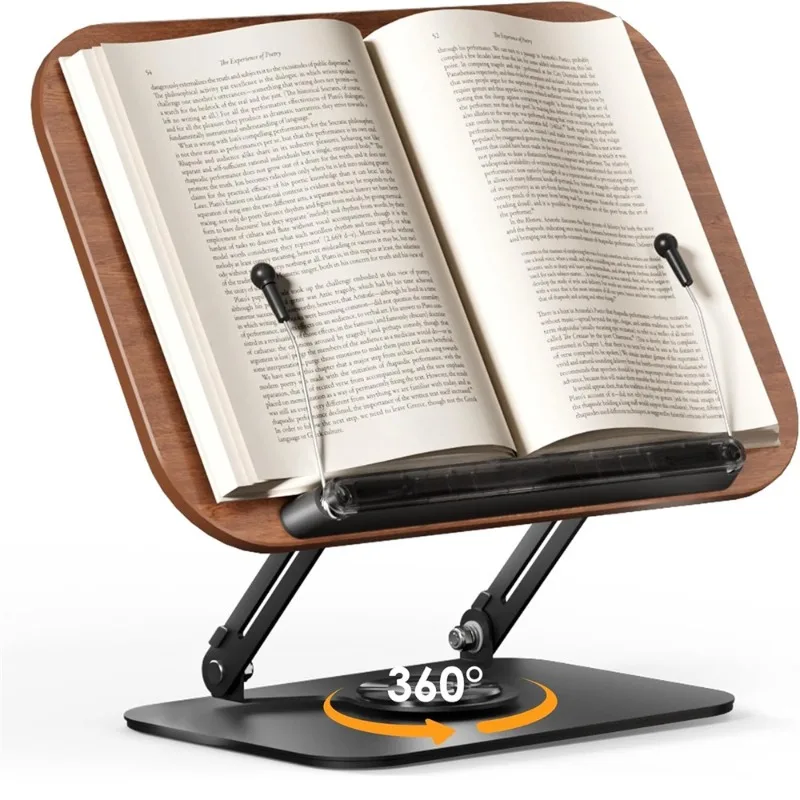 360 Degree Rotating Multi-Purpose Foldable Adjustable Bookend Comfortable Bookstand Bookshelf Table for Easy Reading