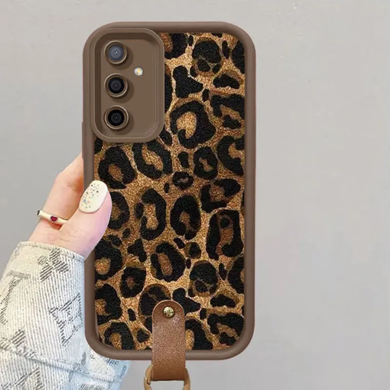 Fashion leopard print Lanyard Case For Samsung galaxy A56 A55 A54 A15 A05 A06 M06 A16 S24FE S25edge Sexy women Cover Cases A 56