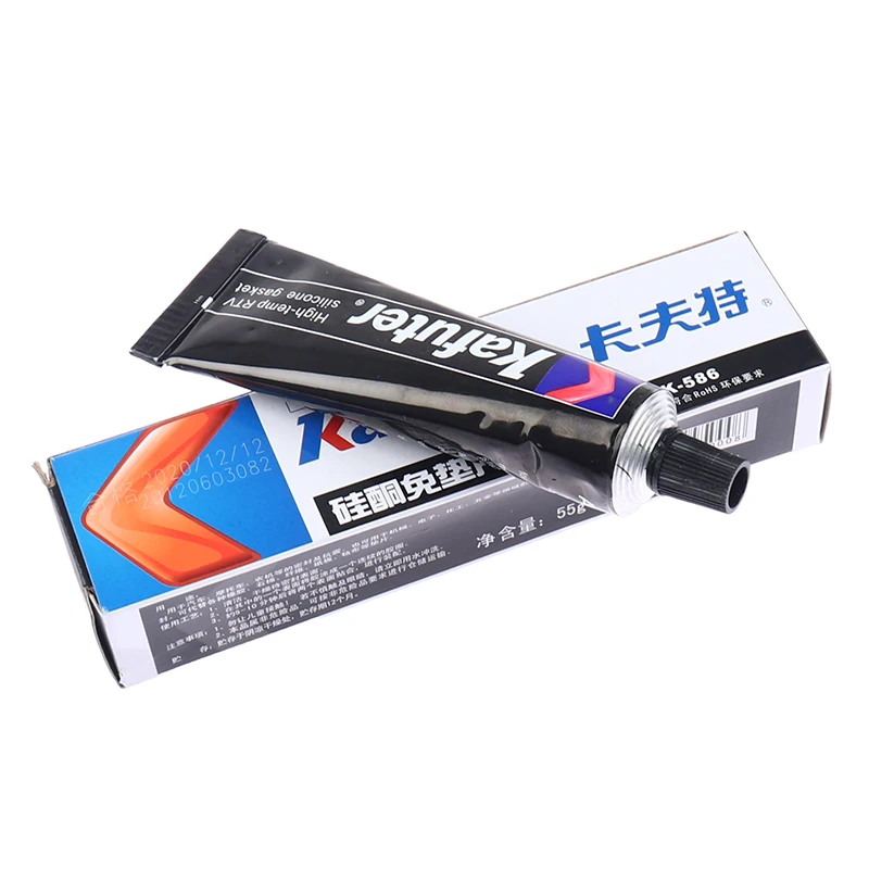 55g K-586 Black Silicone Free-Gasket Waterproof To Oil Resist High Temperature Sealant Repairing Glue