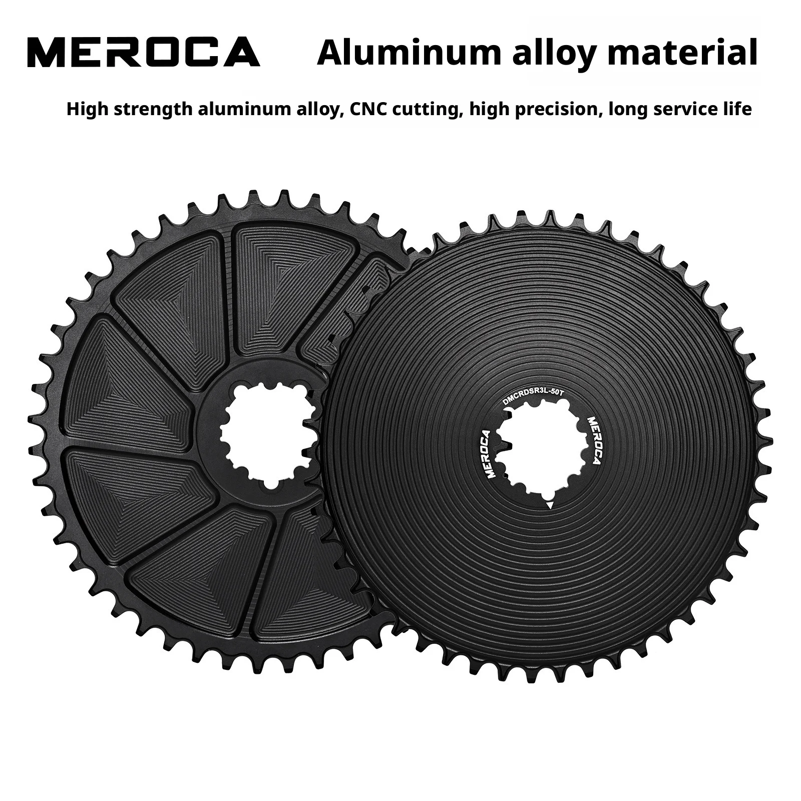 MEROCA Direct Mount 3-Bolt Closed Chainring Aluminum Alloy CNC Narrow Wide Single Chainring 8-12 Speed Universal for Road Mounta