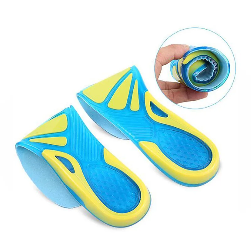 Silica Gel Flat Foot Orthotic Insoles Arch Support Shoe Pad Sport Running Gel Insoles Insert Cushion For Men Women Foot Care