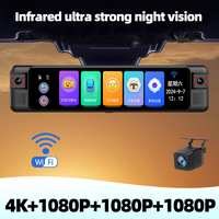 4K Dash Cam 4Channel Record 4*1080P HD ADAS BSD Car DVR WIFI APP Rear View Mirror Auto Video Recorder Camera 24h Parking Monitor