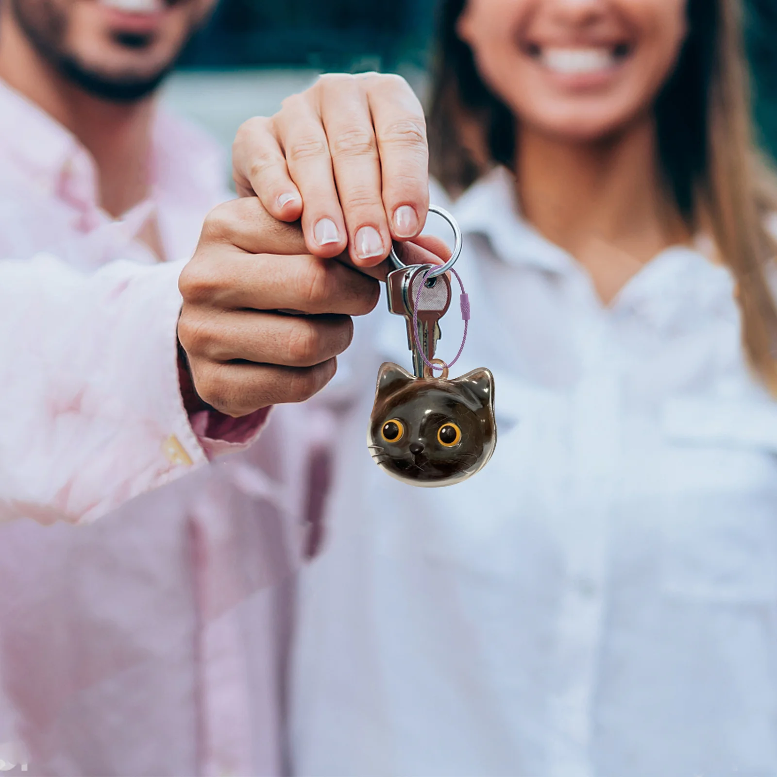 

4Pcs Cat Hair Keepsake Pendant Clear Memorial Keychain Portable Pet Hair Storage Box Remembrance Gift Cat Remembrance Gifts