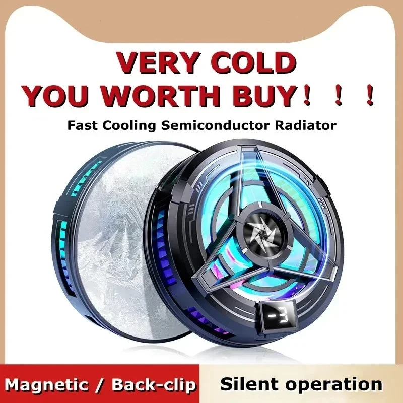 

Mobile Phone Cooler Magnetic Phones USB Fan Back-Clip 2IN1 Game Cooler Semiconductor Fast Phone Cooler Fan for IOS Android Phone