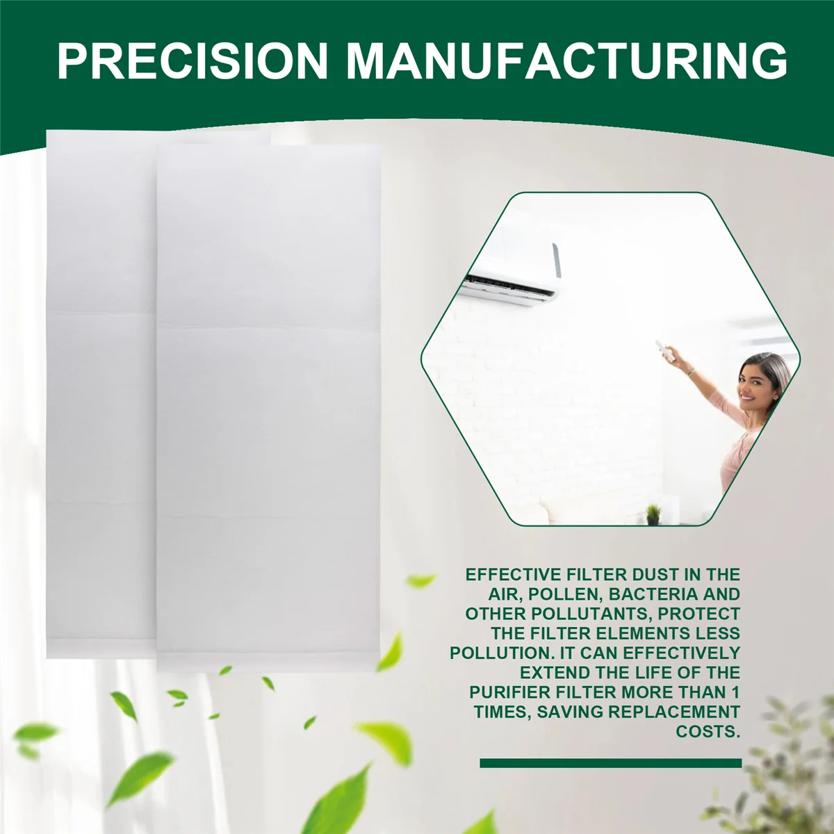 4Pcs 28인치 x 12인치 정전기 필터 면, Mi 공기 청정기-A07G용 HEPA 필터링 네트 PM2.5