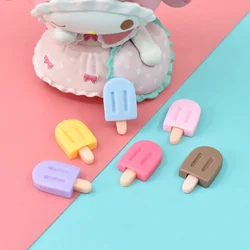 20 Pcs/pack Resin Color Miniature Ice Cream Miniature Food Play Diy Cream Mobile Phone Case Ear Studs Hair Clip Accessories