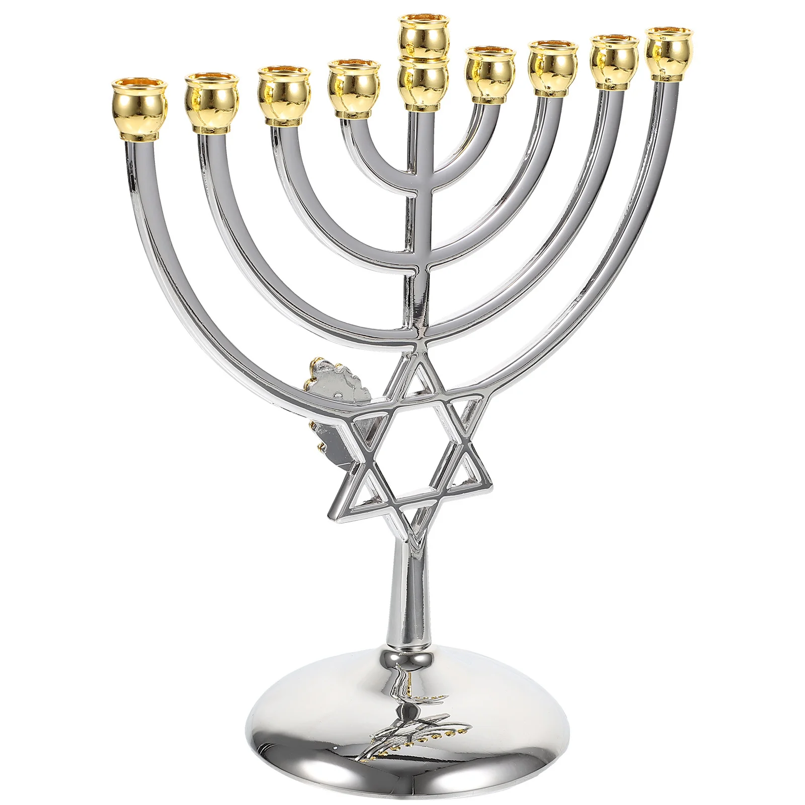 

Jewish Holder 9 Branch Metal Candlestick Modern Stand Bedroom Living Room Hanukkah 9 Branch Candlestick