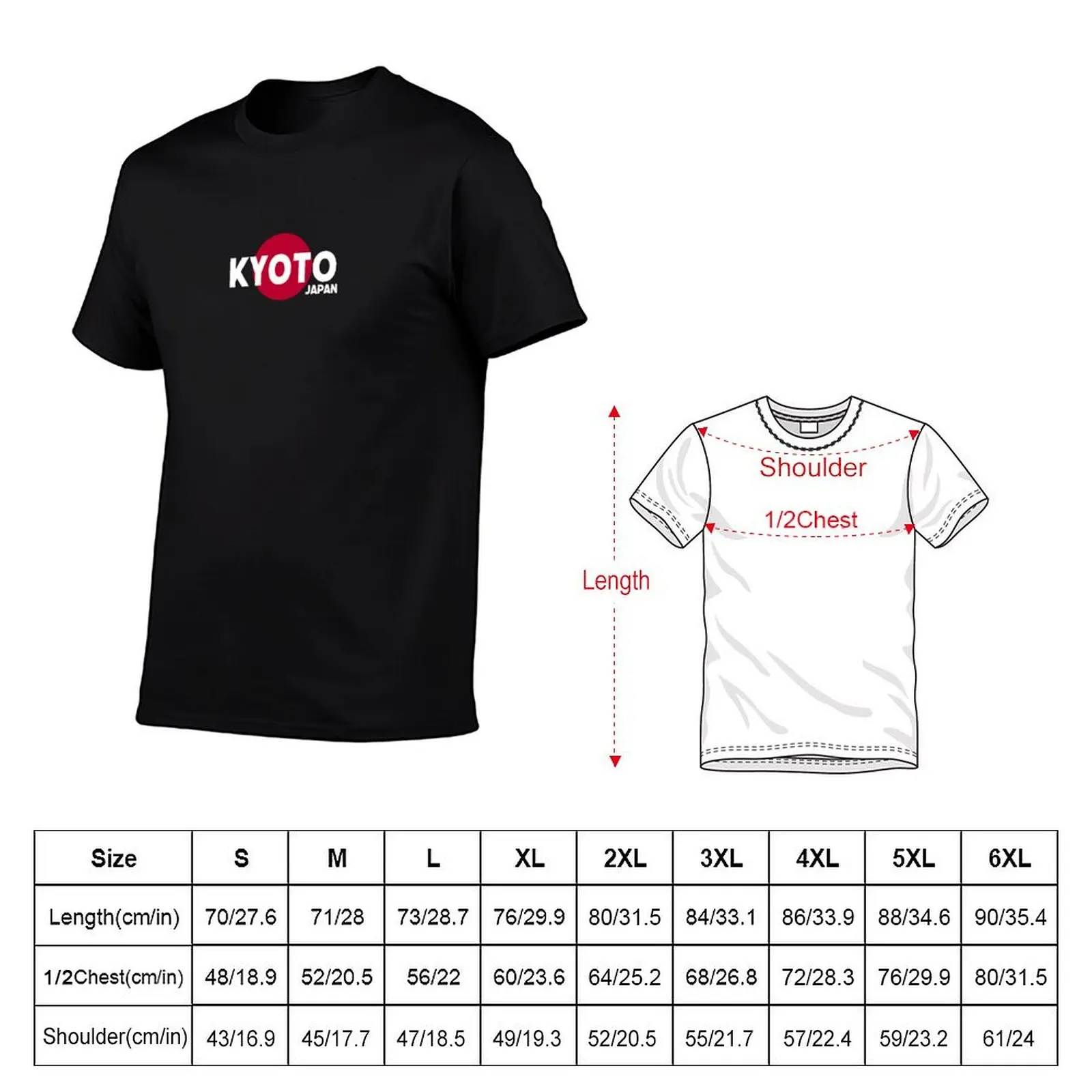 Circle for 100% Red cotton shirts shirts Japan t including Kyoto T-Shirt Background man cotton - t