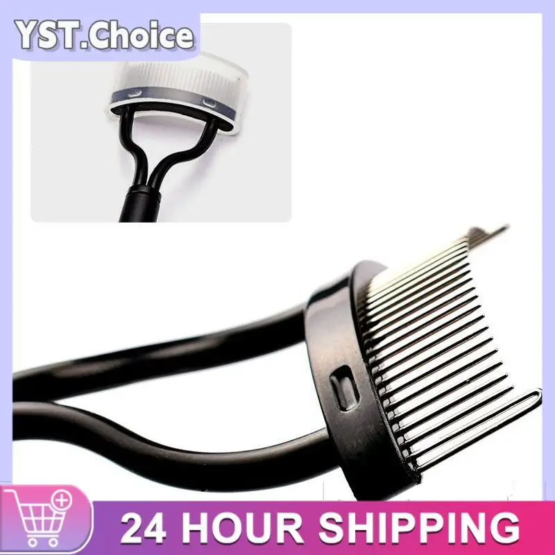 Eyelash Curler Plastic Beauty Uniform Powder Release Foldable Delicate And Soft Lash Separator Tool Metal Eyelash Curler Brush