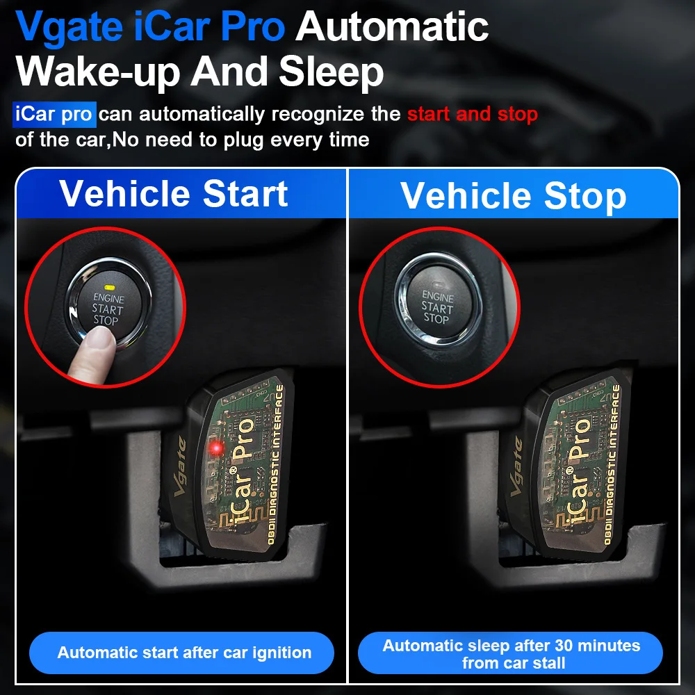 Vgate ICar Pro BT4.0 WIFI Hardware V2.3 OBD2 Kfz-Fehlerdiagnosegerät für Android/iOS – Detail 6