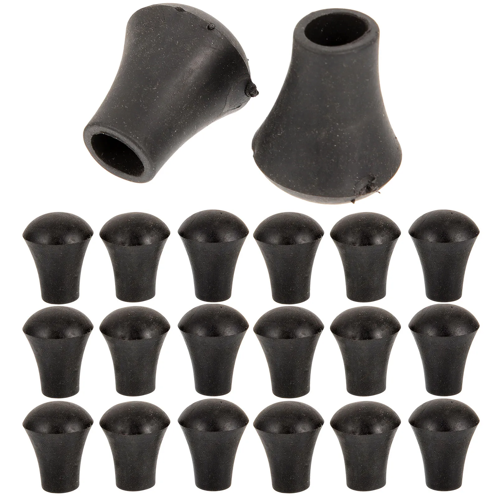 

20 Pcs Black Rubber Sleeve Mute Dampener Leg Boots Reusable Sturdy Non slip Drum Support Pad Drum Set Sleeves Gifts Box