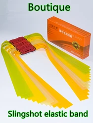 Slingshot Rubber Band Flat Leather Imported High Power, High Easticity, Durability, Thickened Width, Fourth Generation