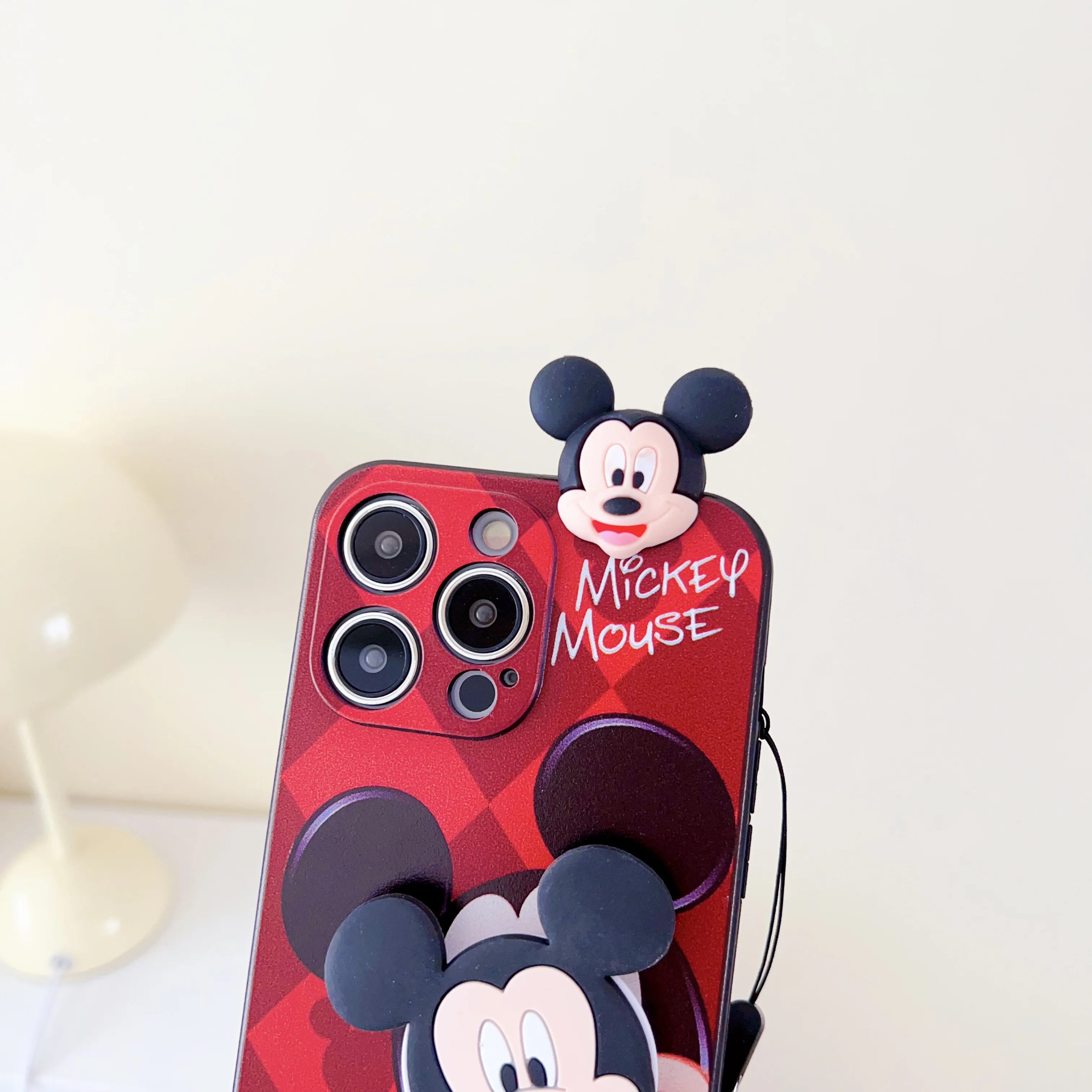 Etui Minnie Mickey z uchwytem do Samsung Galaxy A12 A11 A71 A51 A52 A22 A02s A32 A72 A13 A53 A03s A04s A20s A33 A73 A23