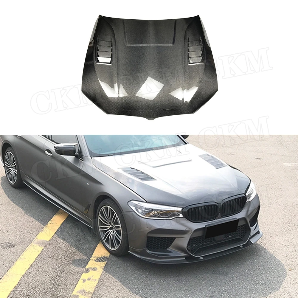 5 Series Dry Carbon Fiber Engine Bonnet for BMW G30 F90 M5 Sedan 4-Door 2017 -2020 Car FRP Hood Cover Bodykit Car Styling