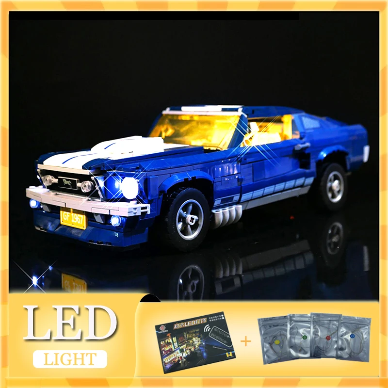 Zestaw oświetlenia LED DIY do LEGO 10265 Mustang kompatybilny z zestawem do budowy zabawek 21047 (tylko światło LED, bez modelu klocków)