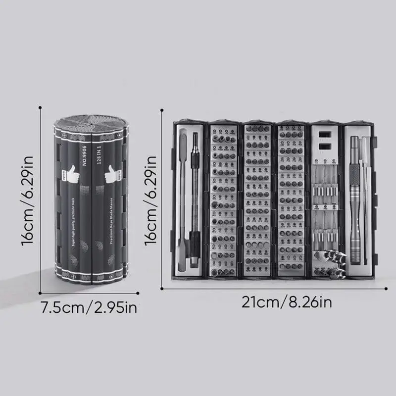 Imagem -06 - Precision Screwdriver Grupo Kit de Ferramentas de Reparo com Case Roll-up Multi-ferramenta Profissional para Eletrônica Computador Laptop 128 em 1