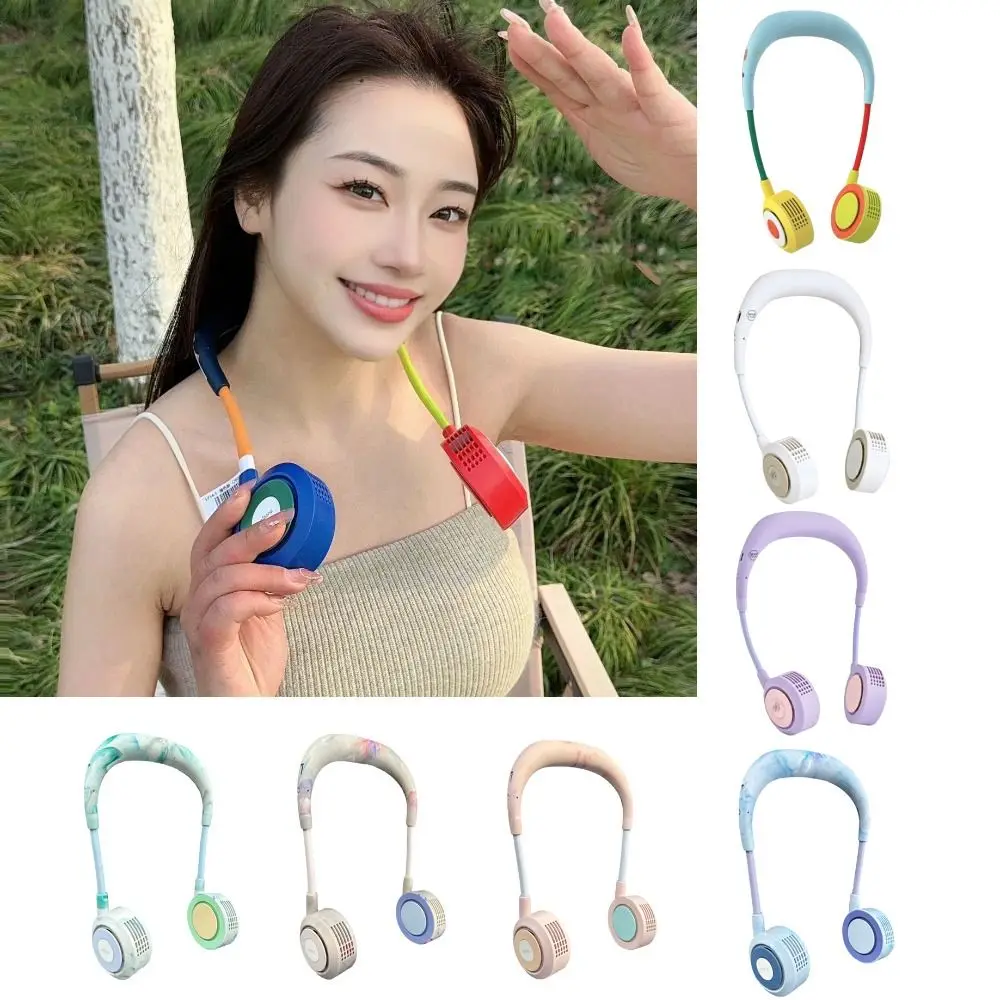 Foldable Design Bladeless Neck Fan Lightweight Construction 360 Cooling Portable Neck Fan Lazy Design USB Powered