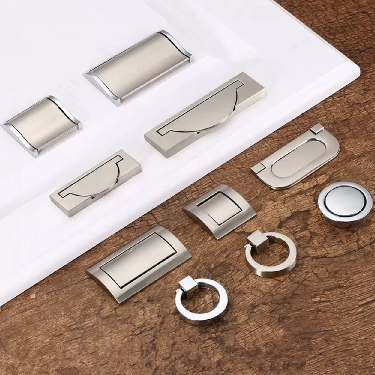 Tatami Round Color Handle Embedded Invisible Rotary Embedded Concealed Drawer Closet Door Surface Mounted Fastener