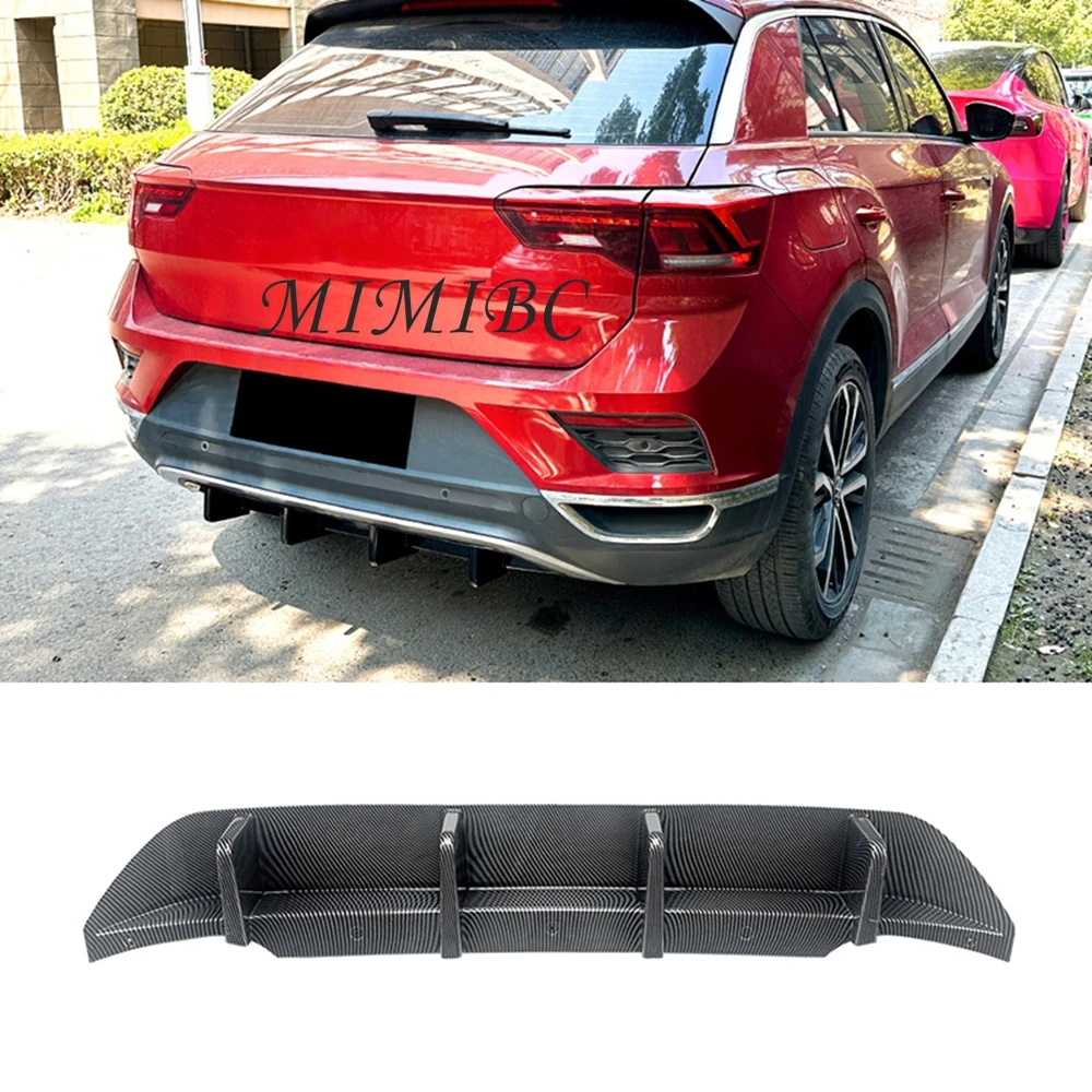 2018-2022 Maxton Style Car Rear Bumper Diffuser Splitter Spoiler Rear Valance Trims For Volkswagen T-Roc Standard Edition