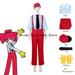 In Stock Kasane Tetoo Cosplay Hypnotist Cosplay Costume Wig  Anime Uniform Red Set Halloween Party Outfit for Women