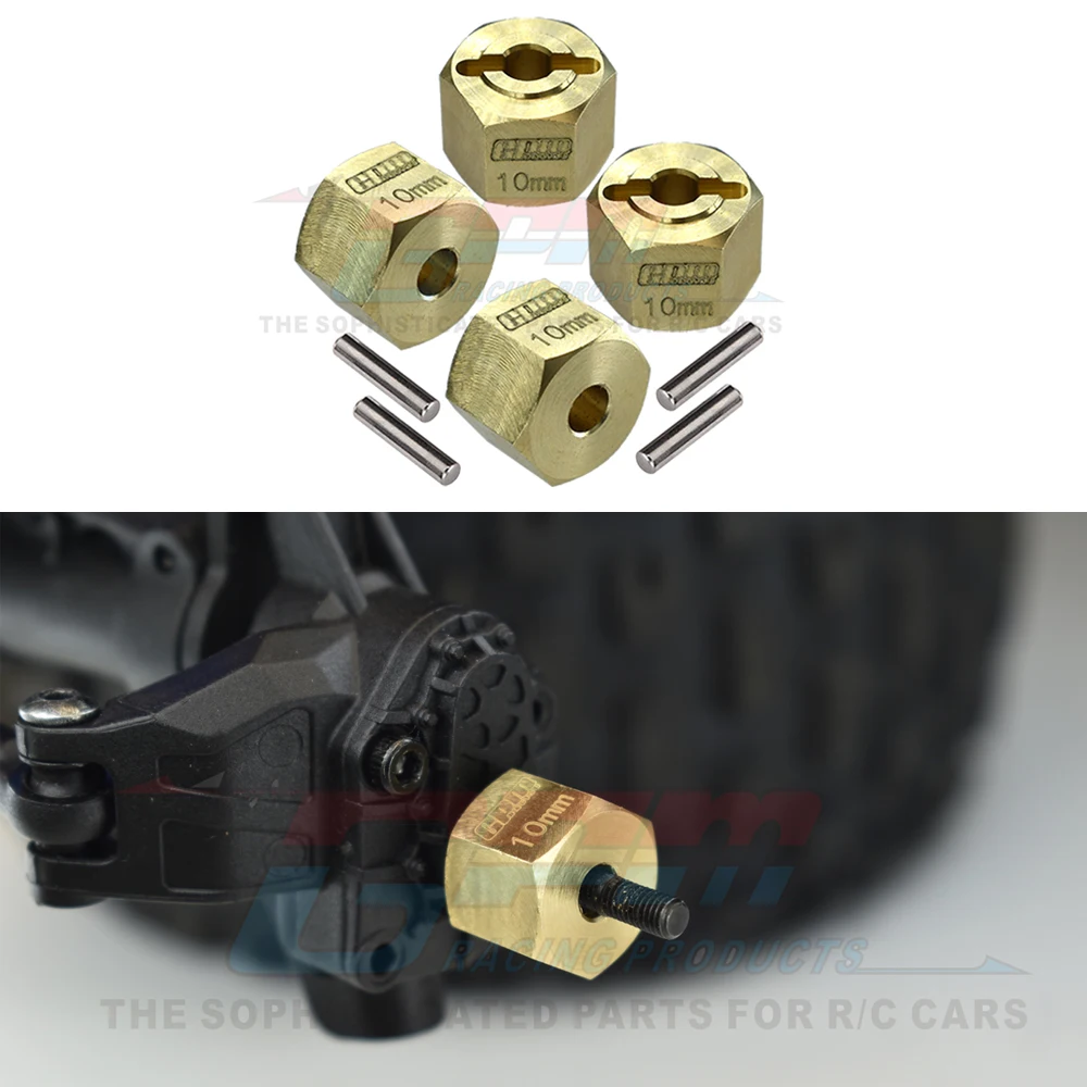 

GPM for AXIAL 1/18 UTB18 CAPRA 4WD AXI01002 RC Crawler Car Upgrade Parts Metal Brass 10mm Extended 12mm Hex Wheel Hub AXI212015