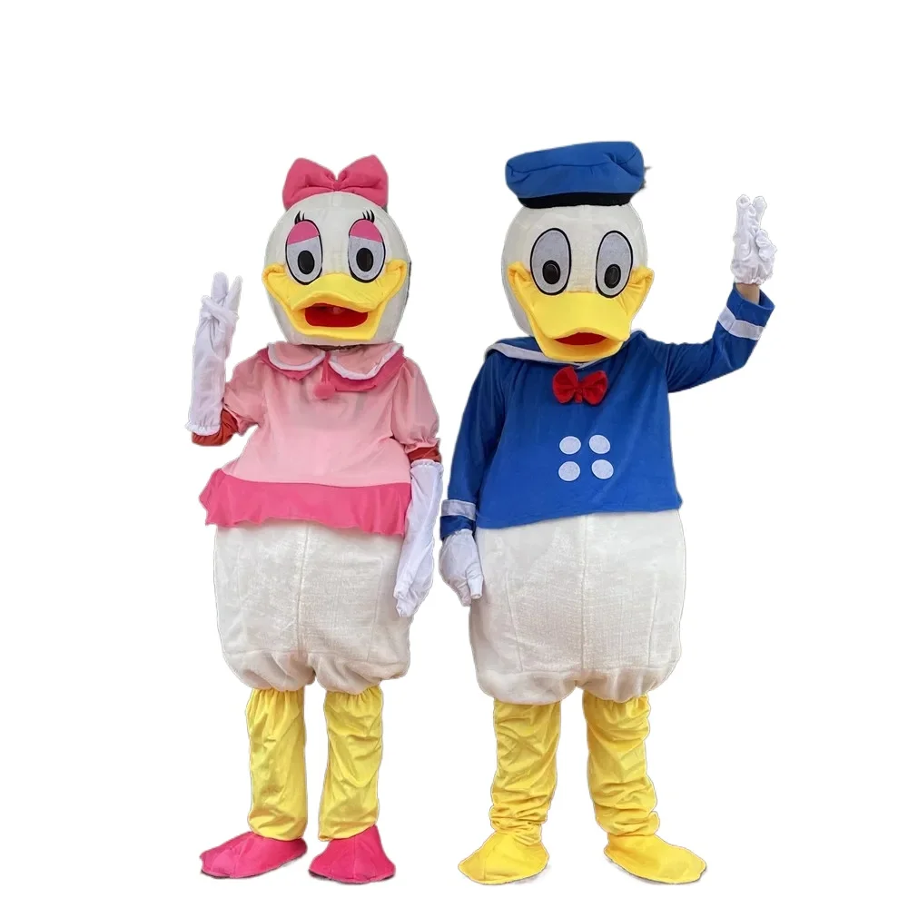 Donald Duck และ Daisy Duck คอสเพลย์เครื่องแต่งกายการ์ตูน Mascot โฆษณาชุดแฟนซีสัตว์ Carnival Prop Mascot