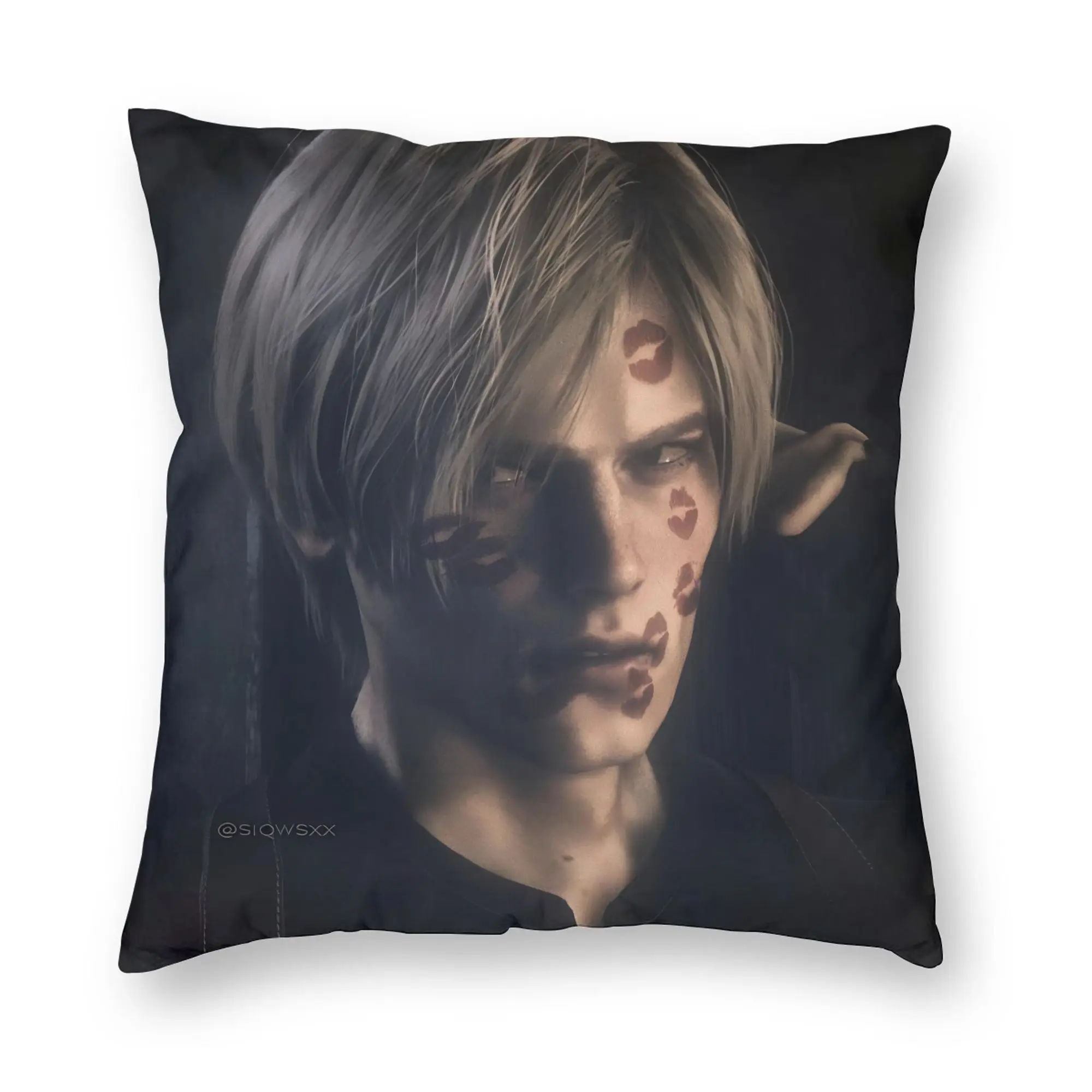 Cartoon Leon Kennedy Pillowcase Printing Polyester Cushion Cover Decorative  Pillow Case Cover Bedroom Square 40*40cm