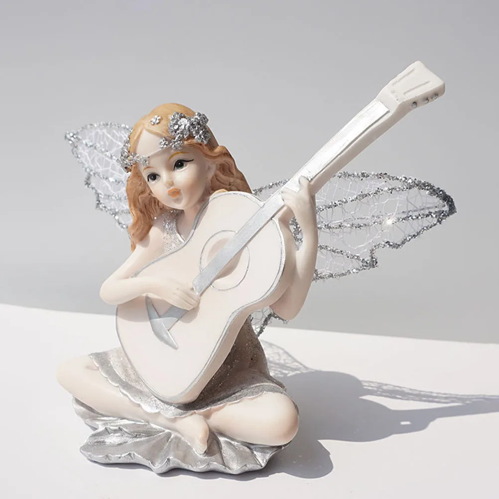 

Guitar Girl Ornament Decorative Craft Home Decor Desktop Trinket Exquisite High-Quality Long-Lasting Indoor Outdoor