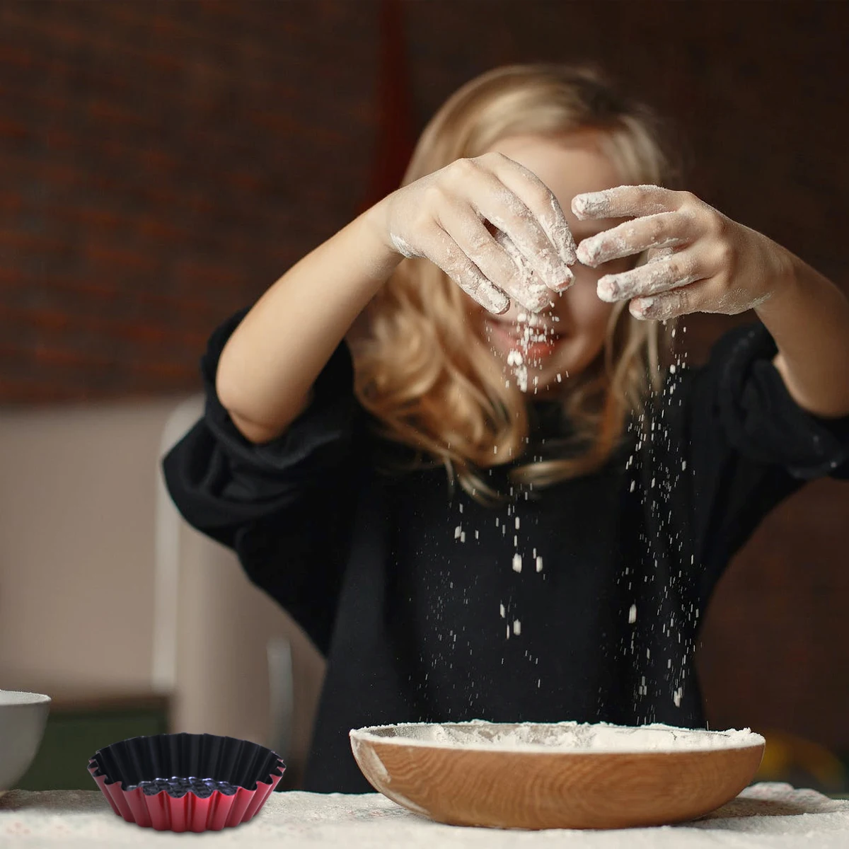 

12 шт. форма для яичного пирога в форме цветка, высококачественный инструмент для выпечки, легко чистящаяся антипригарная форма для тарта «сделай сам», трафареты с хризантемой для дома