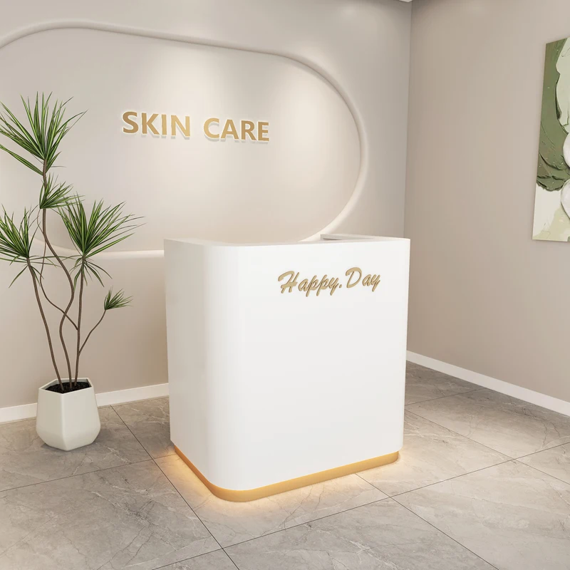 

Creative Luxury Office Reception Desks Salon Space Saving Reception Desks Elegant Unique Recepcja Beauty Salon Office Furniture