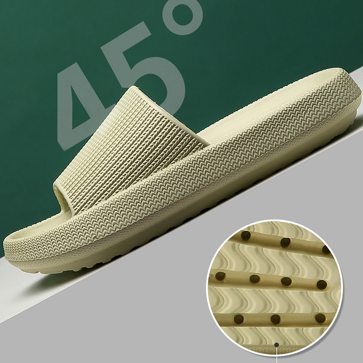 Chinelos Step on the Sense of Shit verão casa usar sapatos antiderrapantes de sola macia Eva chinelos masculinos simples