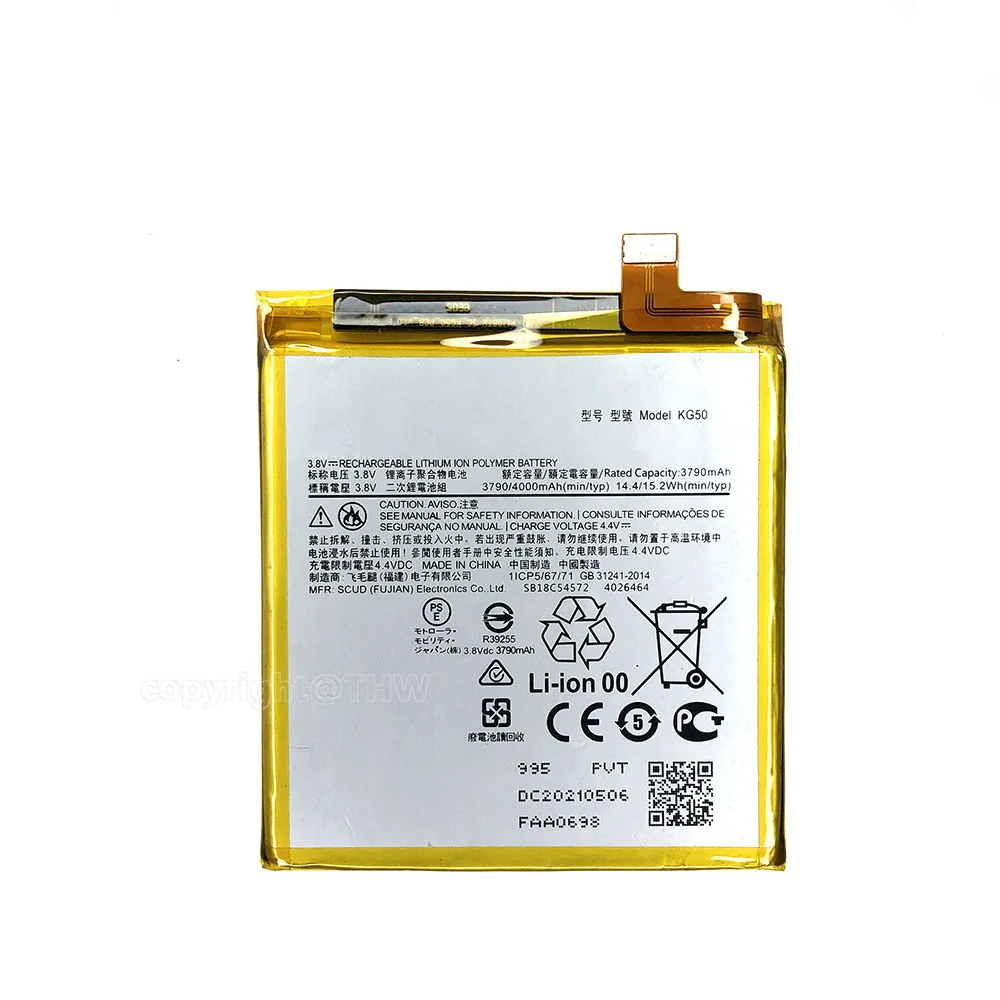 100% Original High Quality Genuine KG50 Battery For Moto One Hyper XT2027 XT2027-1 XT2027-2 XT2027-3 Batteries + Tools kit