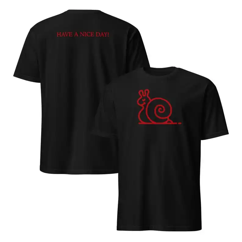 Have A Nice Day Snail Shirt, Red Snail Shirt, Snail Tees, Aesthetic Animal Graphic Tee