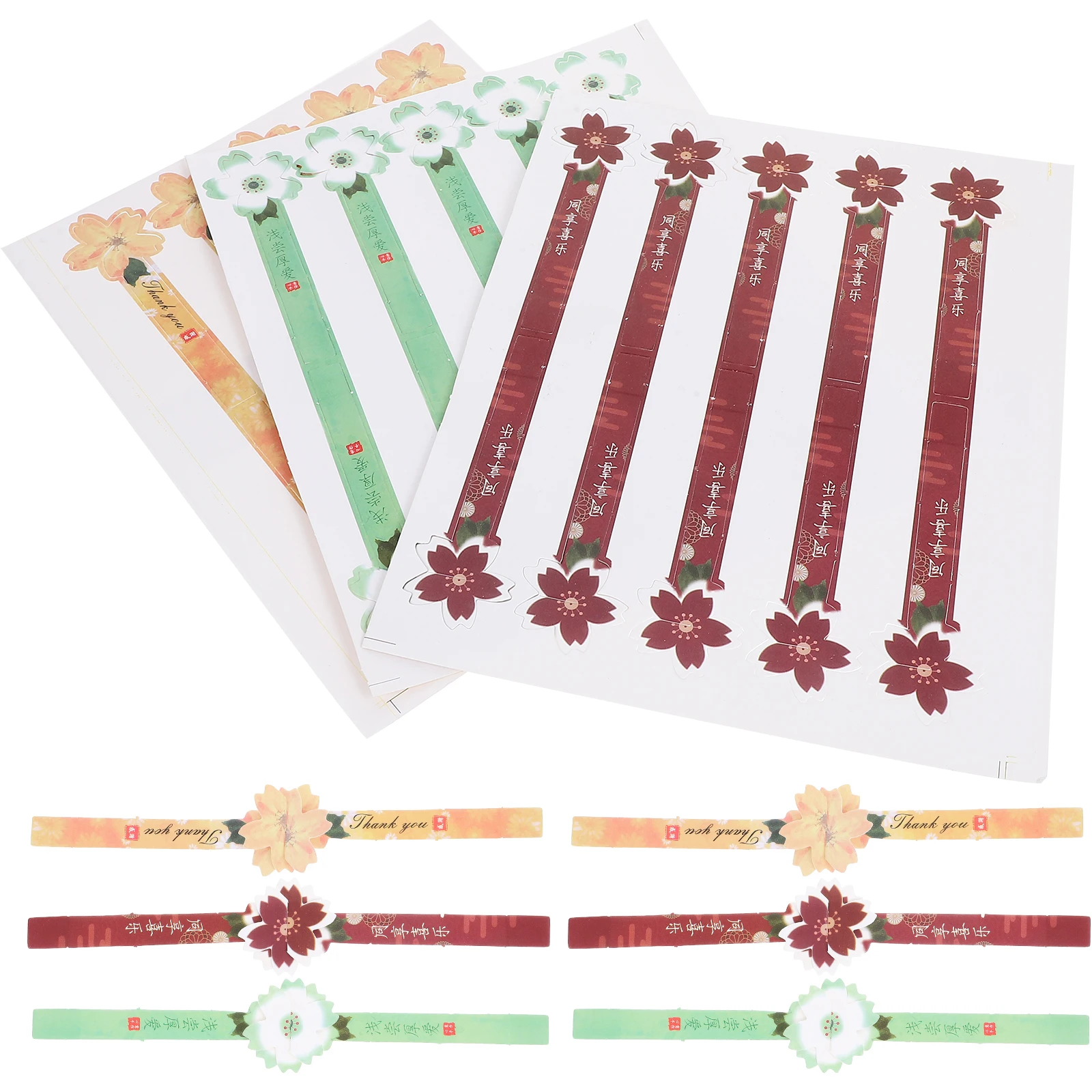 

200 Pieces Packaging Stickers Gift Seal Labels PVC Gift Sticker Decals Bakery Sealing DIY Envelope Thank You Party