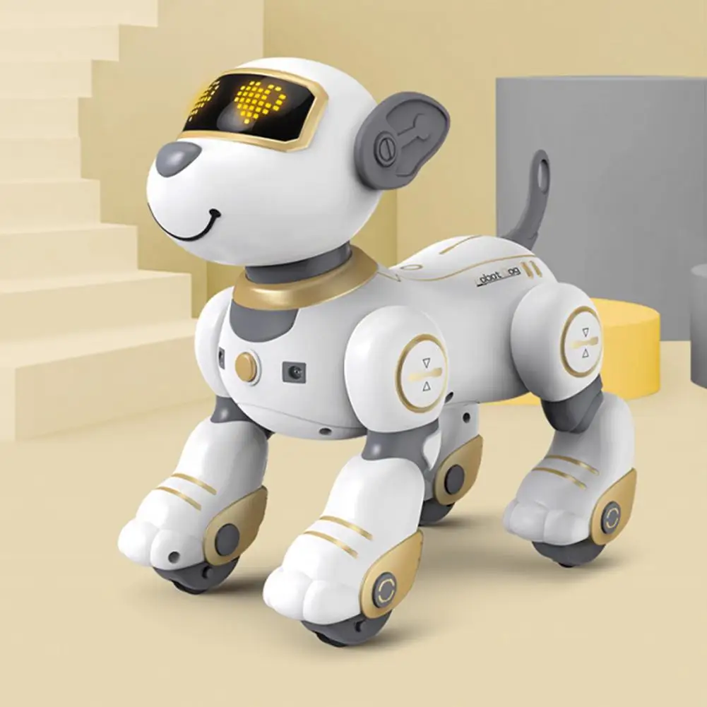 Giocattolo per cani Robot con telecomando per cani Robot con rilevamento tattile per bambini cucciolo acrobatico con rilevamento del tocco con capacità di programmazione per ragazzi