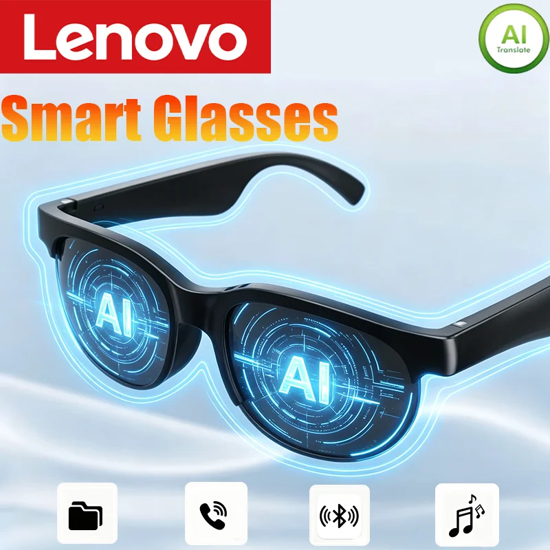 

Lenovo Smart Glasses AI Translation 138+ Languages Bluetooth Conversation Recording Listening To Music Smart Sunglasses 2026 New