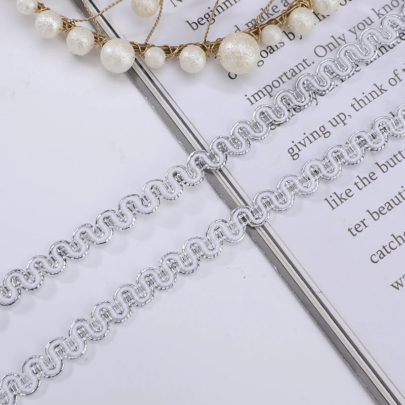 新しい 5 メートル/16.4 フィートあたりパック高品質該当するウエディングドレスイブニングドレス DIY 工芸品レース生地 S 字型レース