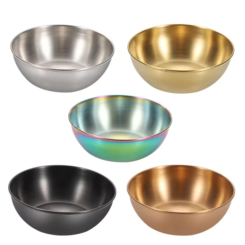 Stainless Steel Small Sauce Dishes Seasoning Serving Tray Spice Plates Set Soy Sauce Dish Specialty Tableware 2/4/6pcs