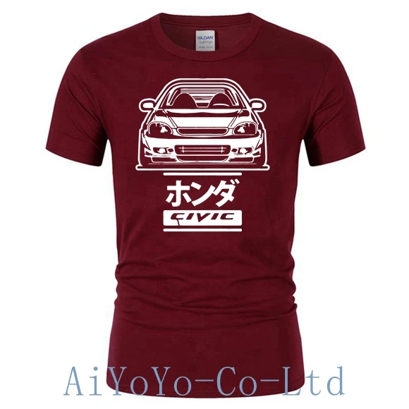 New CIVIC 6GEN T-SHIRT Short Sleeve Hondaes TYPE-R 6RD CAR B16 B18 JDM T SHIRT Casual Top TShirt For Men