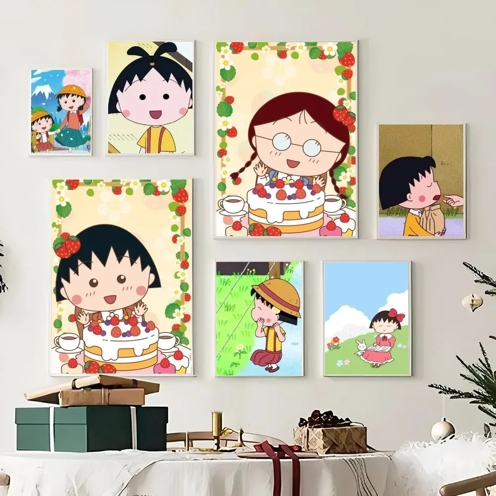 1pc Anime C-Chibi Maruko Anime  Poster Paper Print Home Bedroom Entrance Bar Cafe Art Painting Decoration