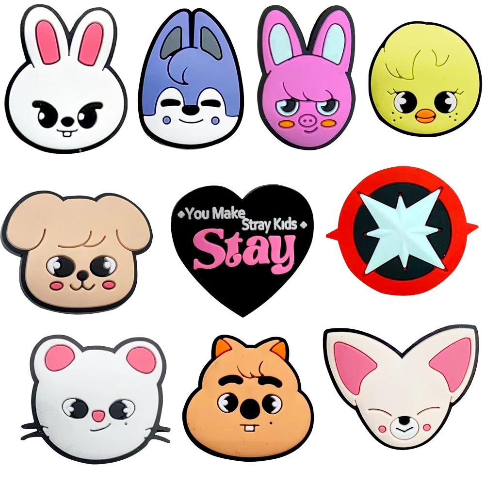 1-10 Stück Trendige Cartoon-Tierfiguren aus PVC als Schuhzubehör, DIY-Kreativität für Sandalen, Armbänder und Partydekoration – Detail 10