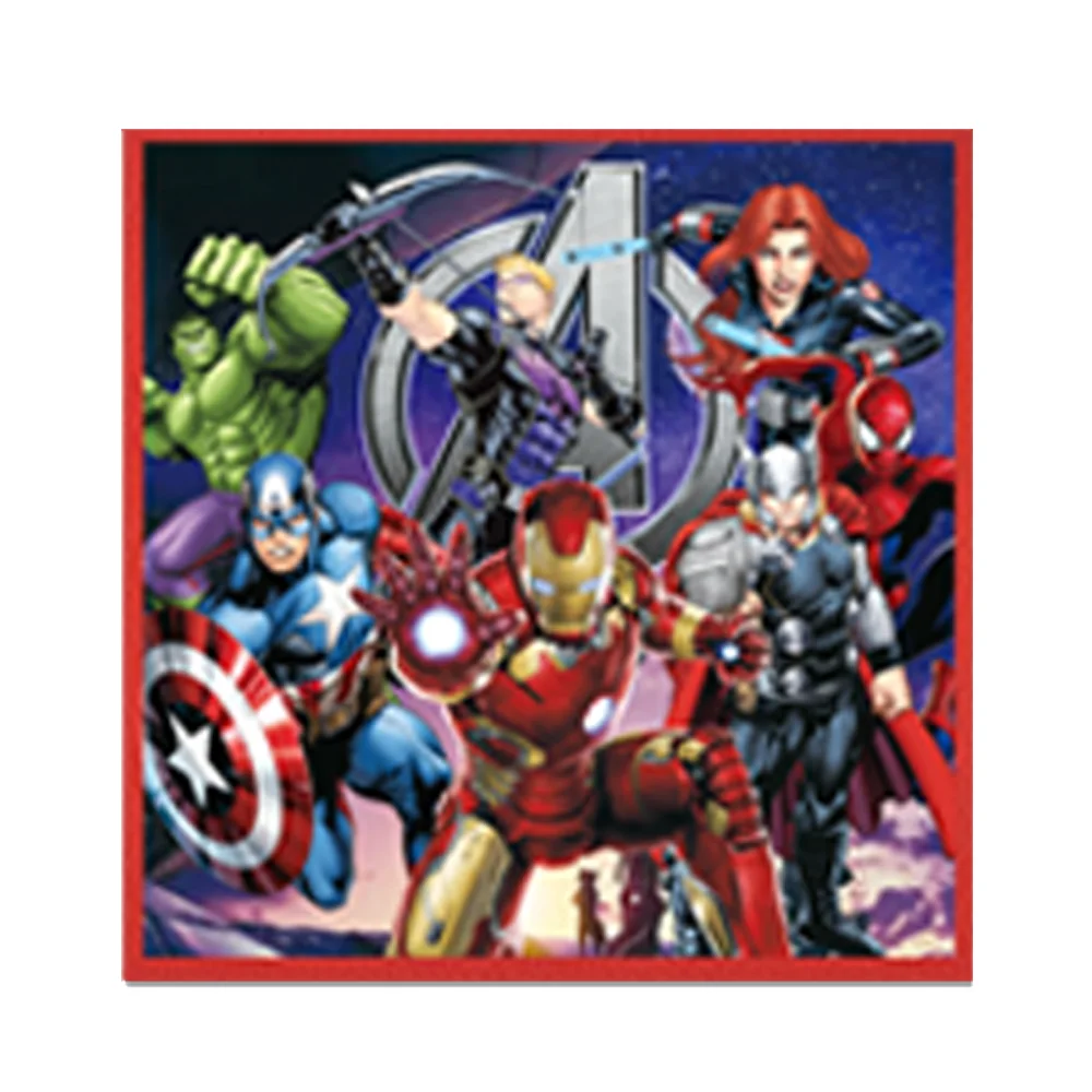 20 Pcs Disney Avengers Disposable Paper Napkin for Wedding Decoration SpiderMan Shower Superhero Napkin Bachelorette Party