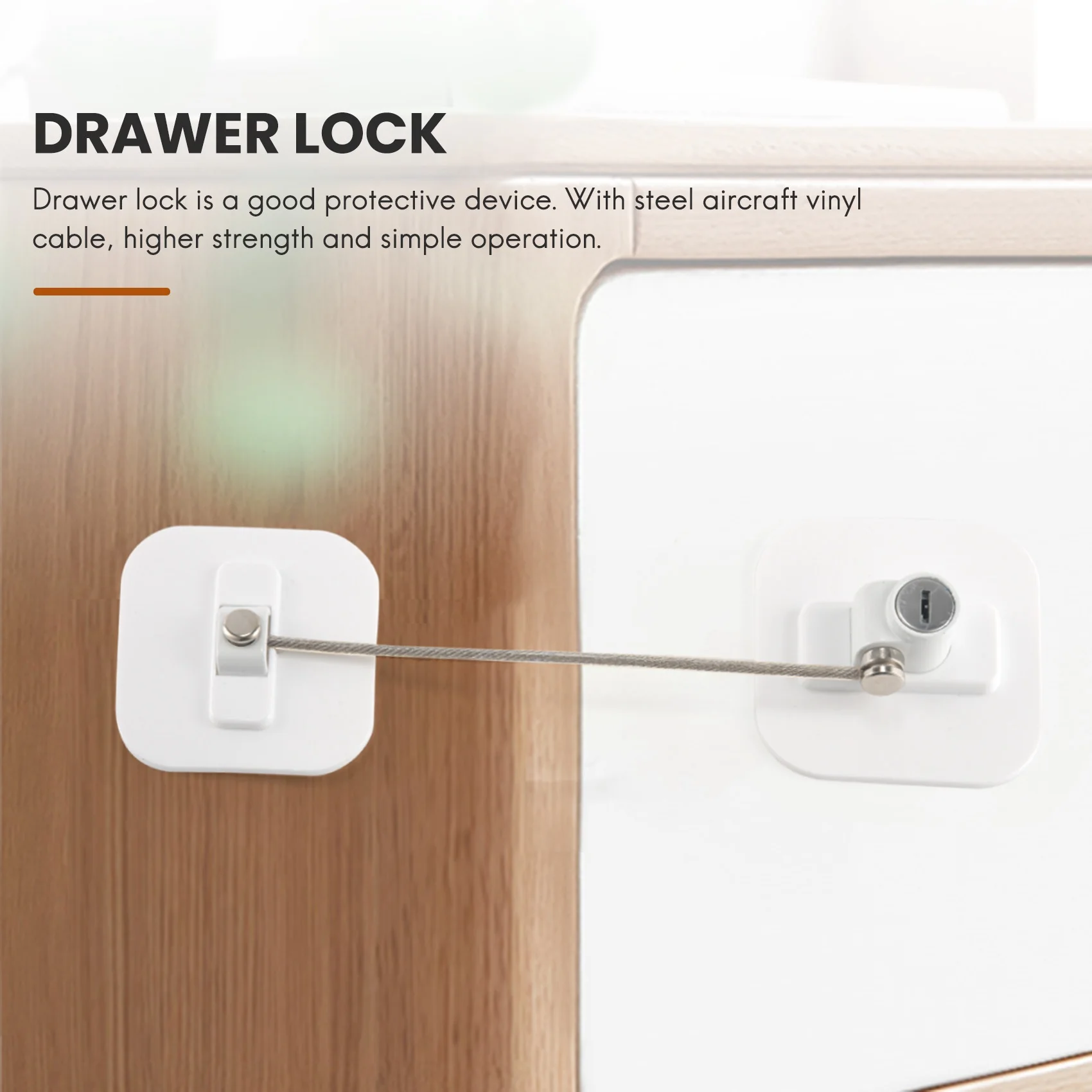 Cerradura de refrigerador con llave para seguridad de niños, candados para refrigerador, bloqueo de congelador para nevera y Cabinets-1Pack