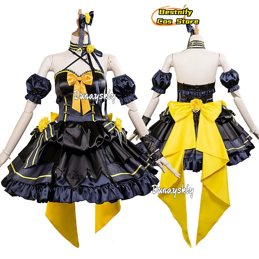 Аниме LoveLive! Nijigasaki High School Idol Club Nakasu Kasumi 코스프레 Костюм Группа демонов Готическое платье Лолиты Парик Женский праздничный комплект