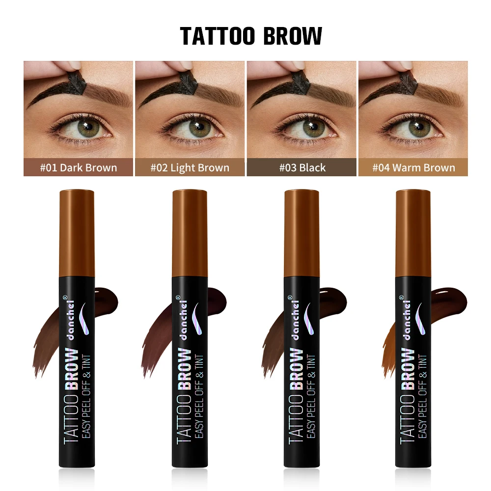 Long Lasting Peel Off Eyebrow Gel Waterproof Smudge Proof Tattoo Brow Tint Natural Eye Brow Makeup For Women Daily Beauty Use