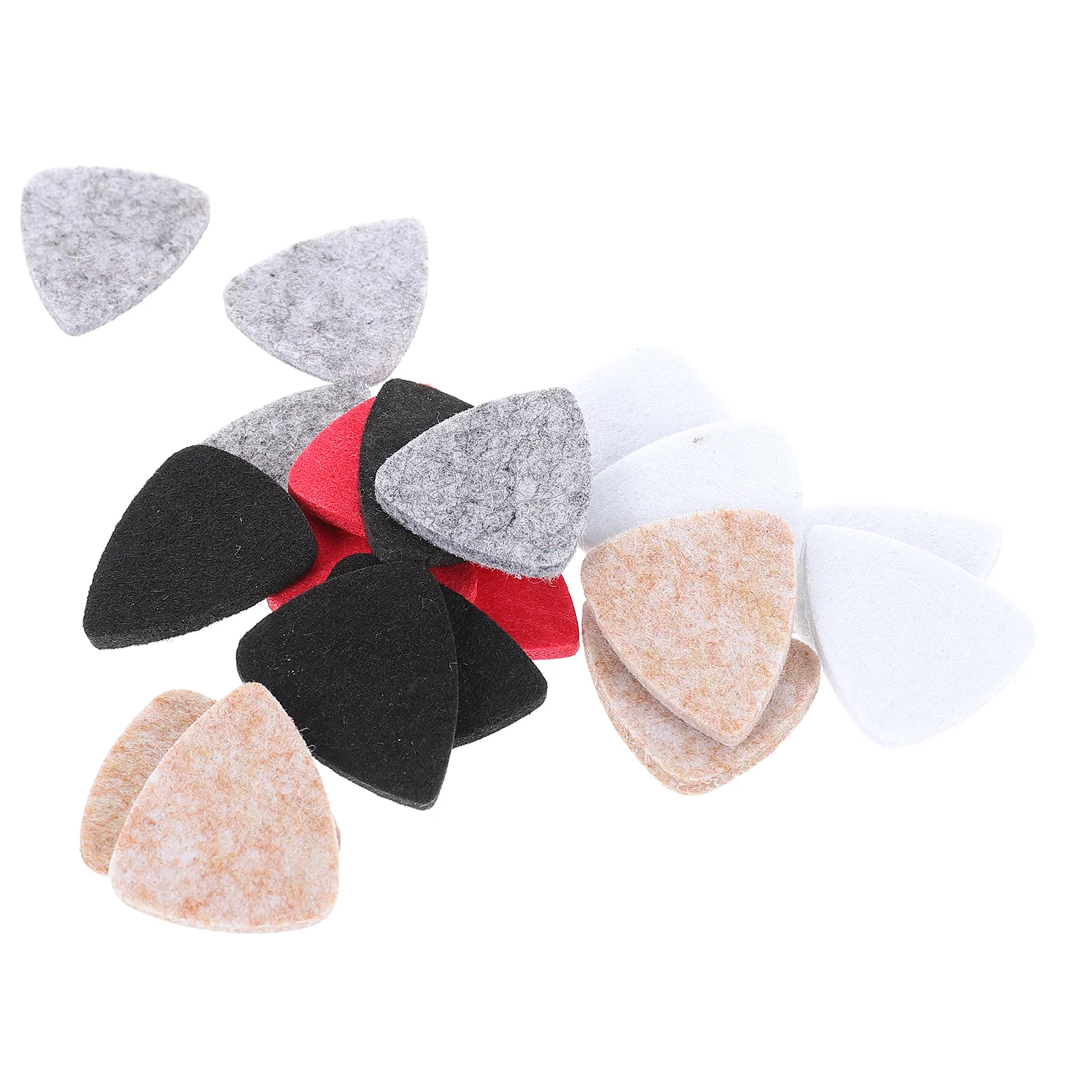 

20 Pcs Musical Instrument Triangle Guitar Felt Picks Practical Plectrum Ukulele