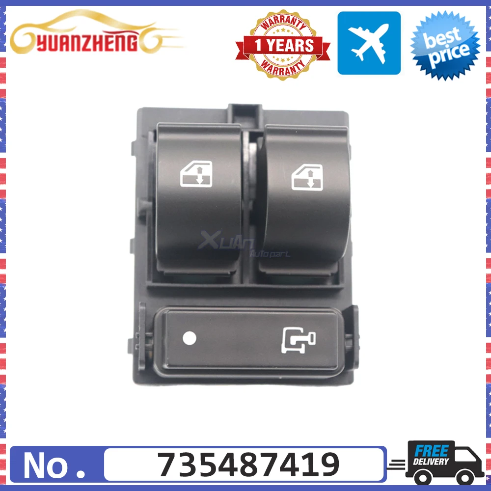 

CAR 735487419 Electric Power Window Control Switch Master Lifter Button For FIAT Ducato For Citroen Jumper II Peugeot Boxer II
