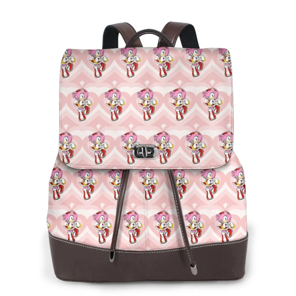 Amy Rose Sonic The Hedgehog Bookbag School Student Bags Hiking Travel Daypack for Women Fashion Derma Backpack