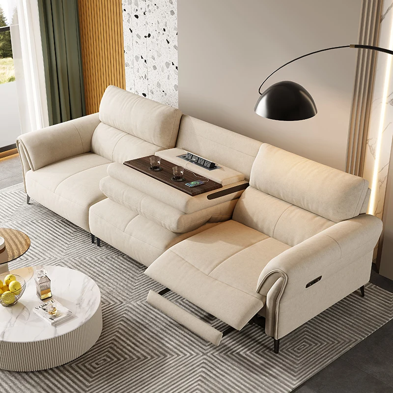 

Accent Electric Recliner Sofa Leather Floor White Office Luxury Living Room Sofas Lazy Modern Divani Da Soggiorno Set Furniture